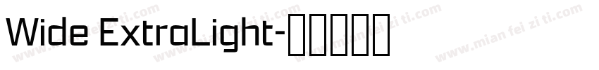 Wide ExtraLight字体转换